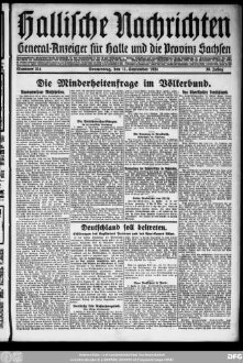 Hallische Nachrichten : General-Anzeiger für Halle und die Provinz Sachsen