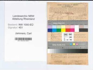 Entnazifizierung Carl Jammers, geb. 04.11.1893 (Baumeister)