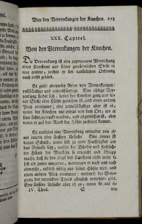 XXX. Capitel. Von den Verrenkungen der Knochen.