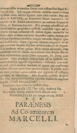 Paraenesis ad co-amatorem Marcelli