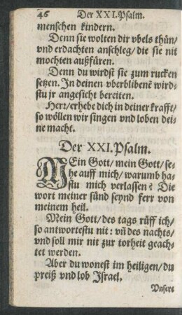 Der XXI. Psalm. - Der XXX. Psalm.