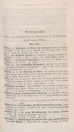 257-260 Bibliographie deutscher theologischer Bücher