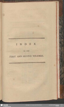 Index To The First And Second Volumes
