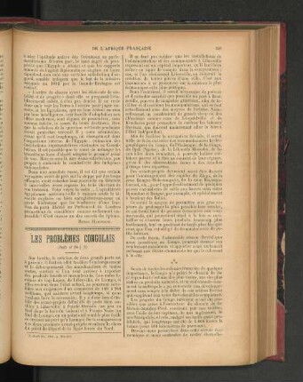 Les Problèmes Congolais.