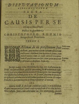 De causis per se è Cap. 3 lib. 2 Phys.