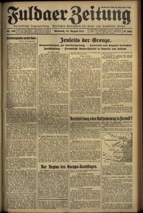 Ausgabe vom Mittwoch, den 29. August 1934.