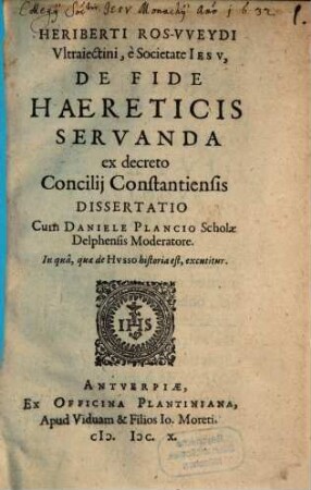 De fide haereticis observanda ... dissertatio