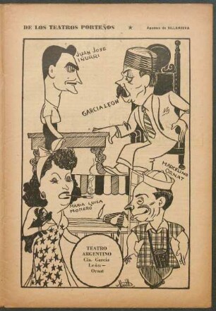 De los teatros Porteños [Dibujos] : Apuntes de Villanueva