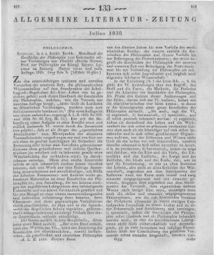 Rixner, T. A.: Handbuch der Geschichte der Philosophie zum Gebrauche seiner Vorlesungen. 2. Aufl. Bd. 1-3. Sulzbach: Seidel 1829