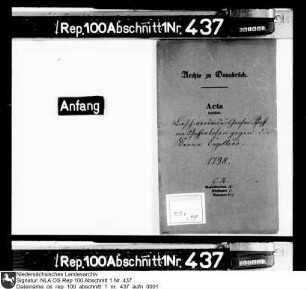 Beschwerde des Grafen Pfaff von Pfaffenhofen gegen die Krone Englands