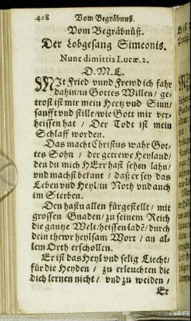 Vom Begräbnüß.