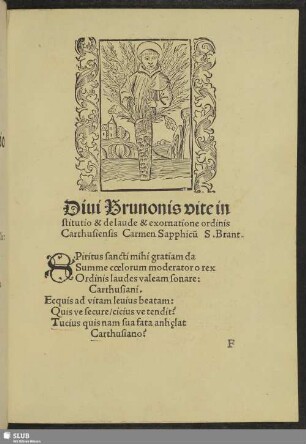 Diui Brunonis vite institutio...
