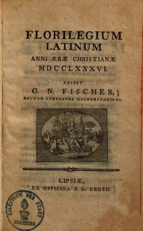 Calendarium musarum latinum anni aerae christianae MDCCLXXXVI