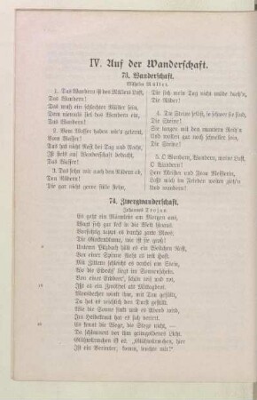 IV. Auf der Wanderschaft