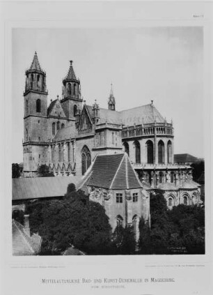 Magdeburg. Dom zu Magdeburg St. Mauritius und Katharina (1363 geweiht). Ansicht von Südosten