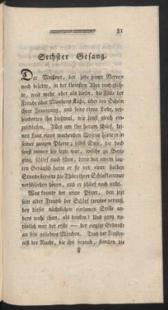 Sechster Gesang