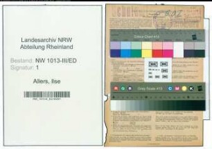 Entnazifizierung Ilse Allers , geb. 23.01.1907 (Studienassessorin)