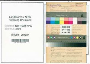 Entnazifizierung Johann Weyers , geb. 03.09.1892 (Arbeiter)