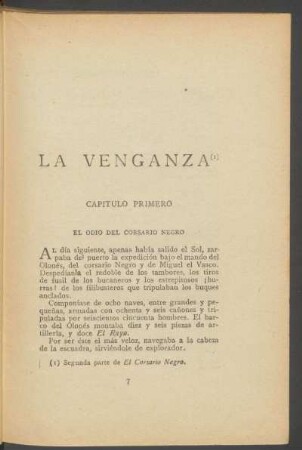 Capítulo primero - El odio del Corsario Negro
