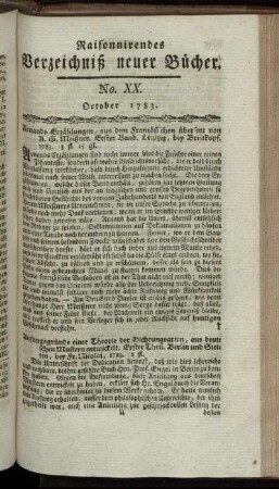 No. XX. October 1783.