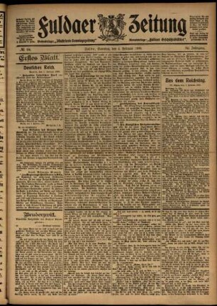 Erste Ausgabe vom Samstag, den 04. Februar 1905.