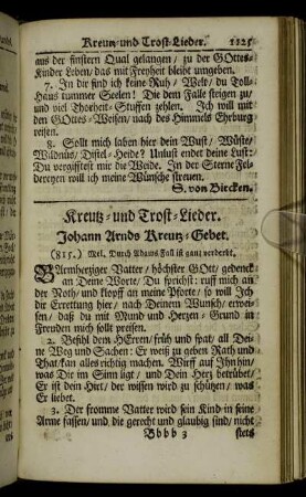 Kreutz- und Trost-Lieder.