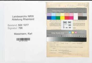 Entnazifizierung Karl Massmann , geb. 26.08.1891 (Polizist)