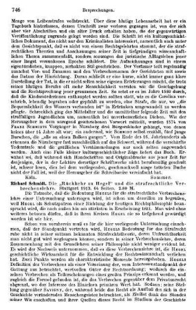 746-747, Richard Schmidt. Die "Rückkehr zu Hegel" und die strafrechtliche Verbrechenslehre. 1913