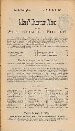 Luksch's illustrirter Führer für die Stilfserjoch-Routen
