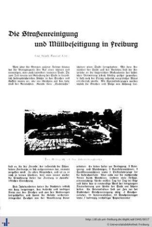 Die Straßenreinigung und Müllbeseitigung in Freiburg.