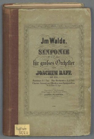 Im Walde : Sinfonie (No. 3 F-dur) : für großes Orchester : op. 153