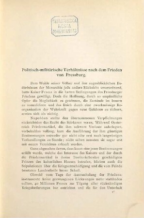 Erzherzog Carl von Österreich als Feldherr und Heeresorganisator : nach österreichischen Original-Acten dargestellt, 4. Erzherzog Carl im Kriege von 1809 : Mit einer Übersichtskarte und 5 Plänen