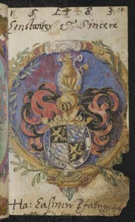 Wappen: Pfalzgraf Johann Kasimir (von Pfalz-Lautern) (1543-1592), Eintrag 1583