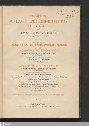 Verschiedene Heil- und Pflegeanstalten
