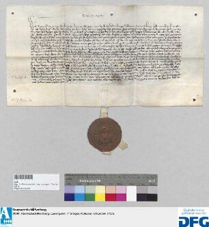 Das Landgericht des Burggraftums Nürnberg stellt ein Vidimus aus von der Urkunde des Königs Sigismund d.d. 6. September 1413.