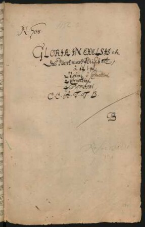 Gloria; V (6), orch, org; B-Dur