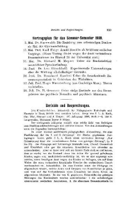 Berichte und Besprechungen