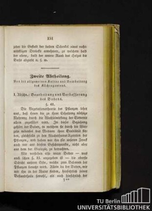 1. Abschn.: Bearbeitung und Verbesserung des Bodens.