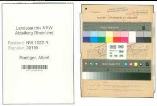 Entnazifizierung Albert Roettger , geb. 07.08.1916 (Bahninspektor)