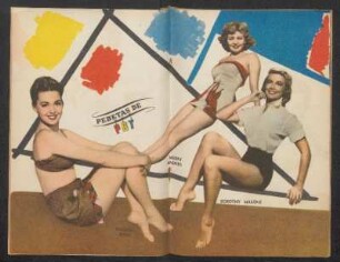 Barbara Rush, Merry Anders, Dorothy Malone - [Ilustración] : Pebetas de PBT