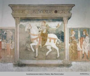 Der heilige Nazarius zu Pferde mit der heiligen Katharina und dem heiligen Rochus
