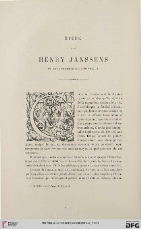 18: Étude sur Henry Janssens : peintre flamand du XVIIe siècle