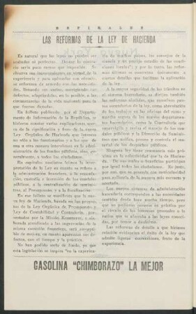 Las reformas de la ley de hacienda