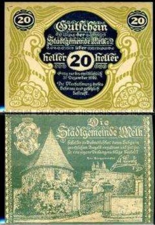 Melk, Niederösterreich 20 Heller