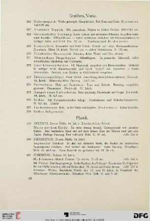 Textilien, Varia (Nr. 266-278)