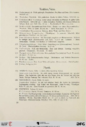 Textilien, Varia (Nr. 266-278)