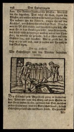 Die 99. Historie. Wie Eulenspiegel von den Nonnen begraben wurde