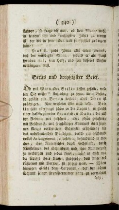 Sechs und dreyßigster Brief. - Vierzigster Brief.