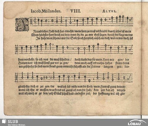 VIII. Freundlicher Held dich hat erwehlt