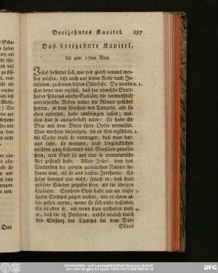 Das dreizehnte Kapitel, bis zum 17ten Vers.